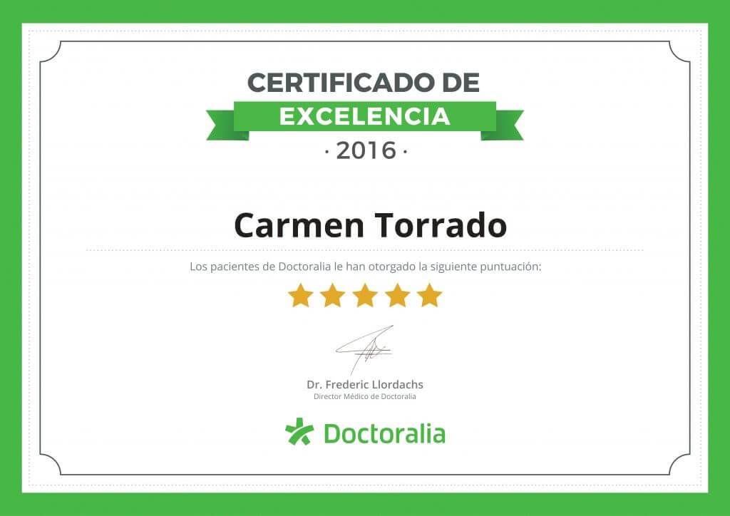 doctoralia certificat excellencia